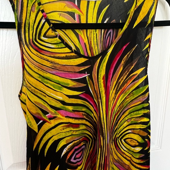 Coco Cabana Colorful Design Lightweight Resort Beach Pool Dress Cover Up Sz M - Picture 9 of 11
